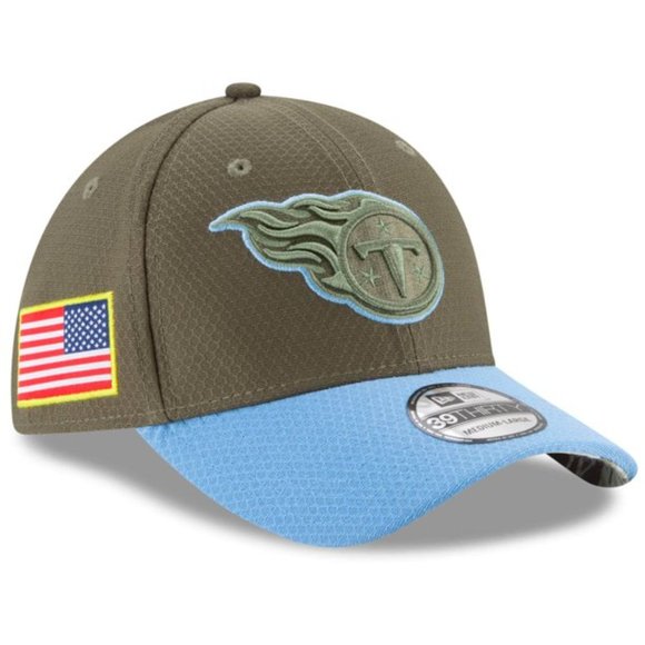 Rare L/XL 2017 Tennessee Titans New Era NFL Salute To Service 39Thirty Hat Cap - Picture 3 of 3